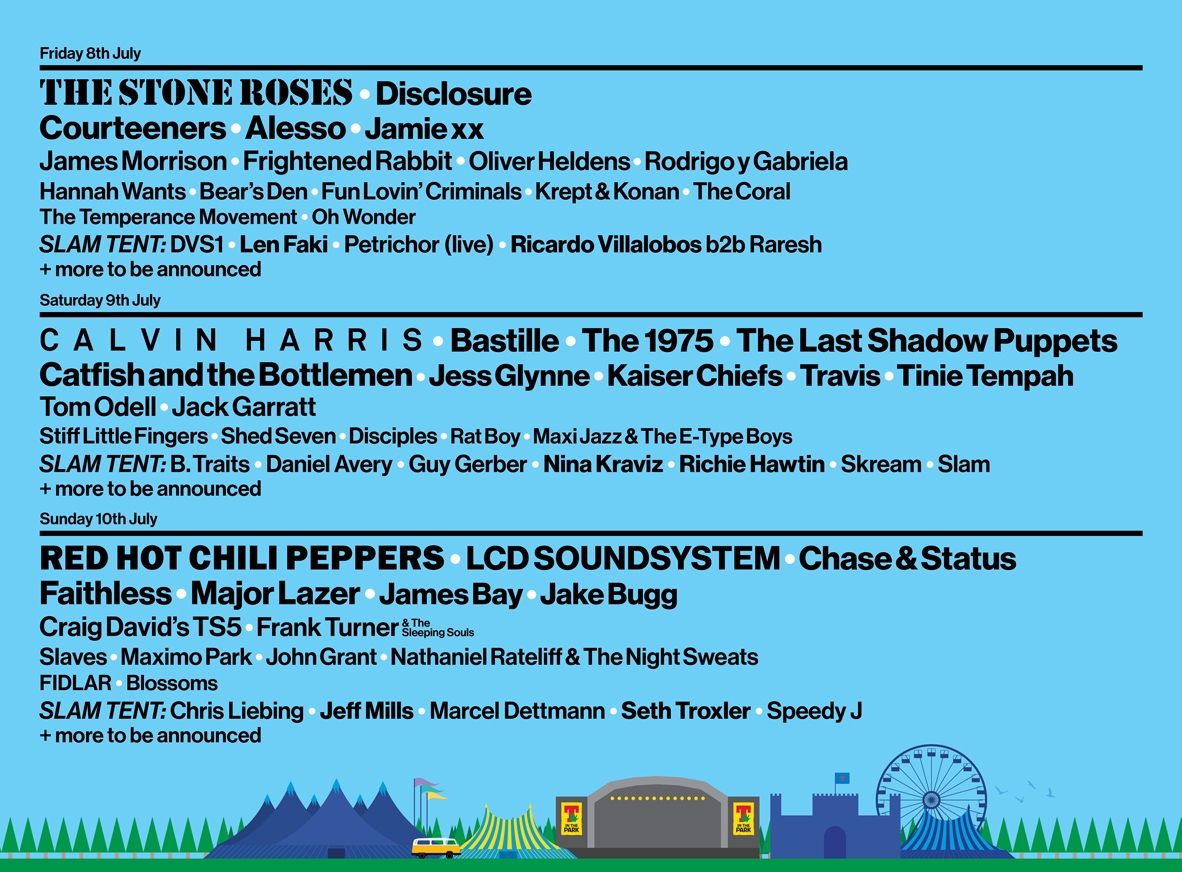 T In The Park Line Up 2016 - Strathallen Castle 8th-10th July